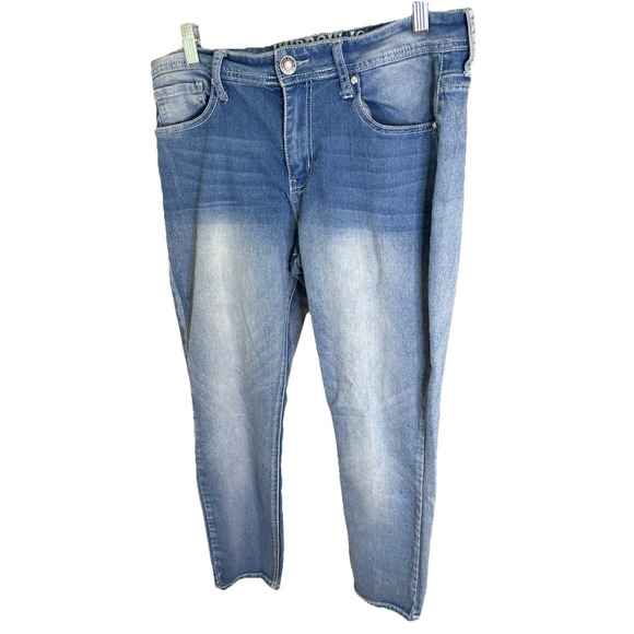 Hydraulic Denim - Hydraulic Jeans Womens 12 Nolita Embroidered Embellished Denim Umbre‎ Blue